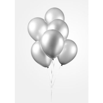 Zilver Chrome Ballonnen 50x - 30 cm