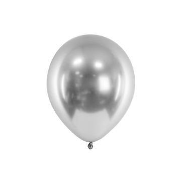 Zilveren Chrome Ballonnen 10x - 30 cm