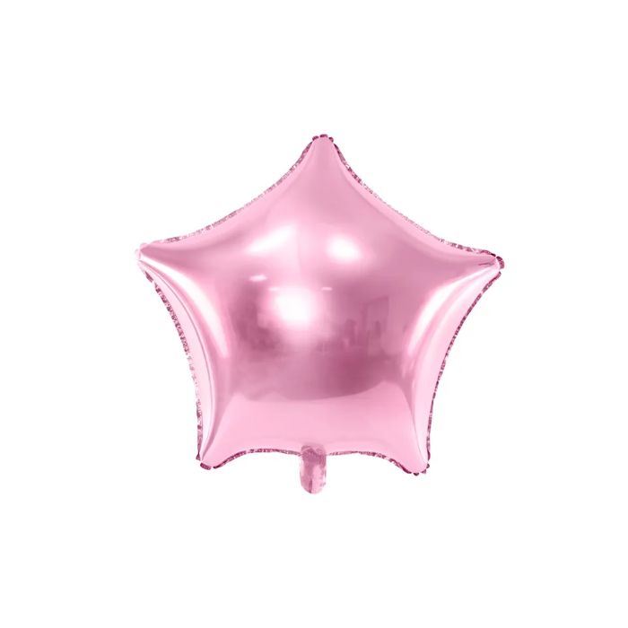 Stervormige folieballon lichtroze 48 cm