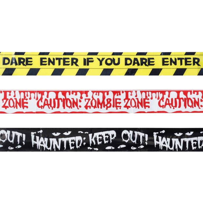 Halloween afzetlint set 3x - 3 m x 6,5 cm