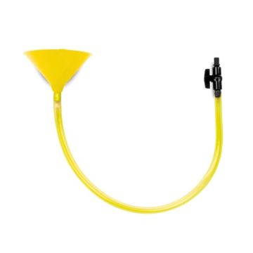 Trechter-bierbong geel - 1 meter