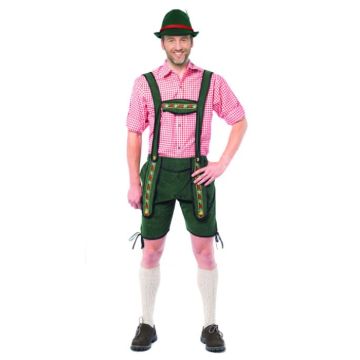 Tyroler lederhosen broek Johann kort groen