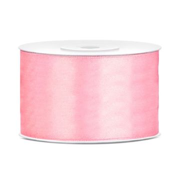 Roze satijnen lint - 38 mm x 25 m