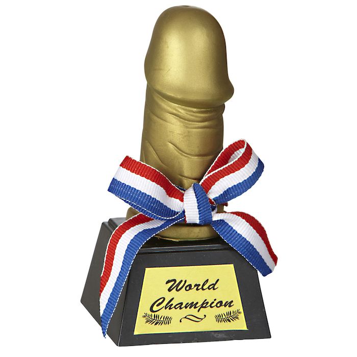 Penis trofee "World Champion" - 12 cm
