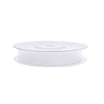 Witte chiffon band - 6 mm x 25 m