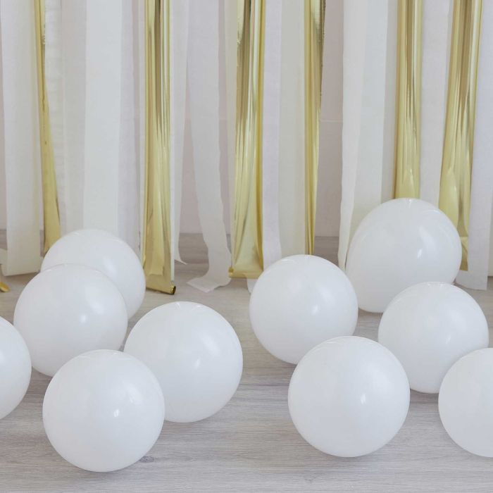 Witte Mini Ballonnen 40x - 12 cm