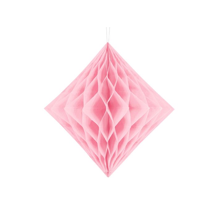 Diamant Honeycomb In Roze - 30 cm