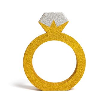 Gouden ring tafeldecoratie - 21,5 x 16 cm