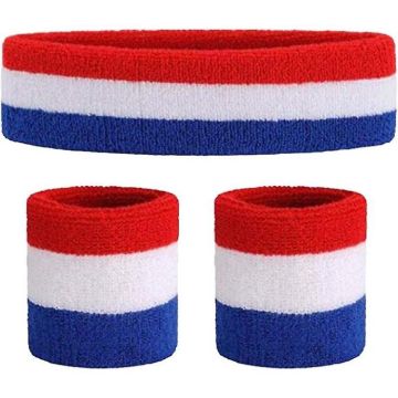 Zwembadbanden set Nederland rood, wit en blauw
