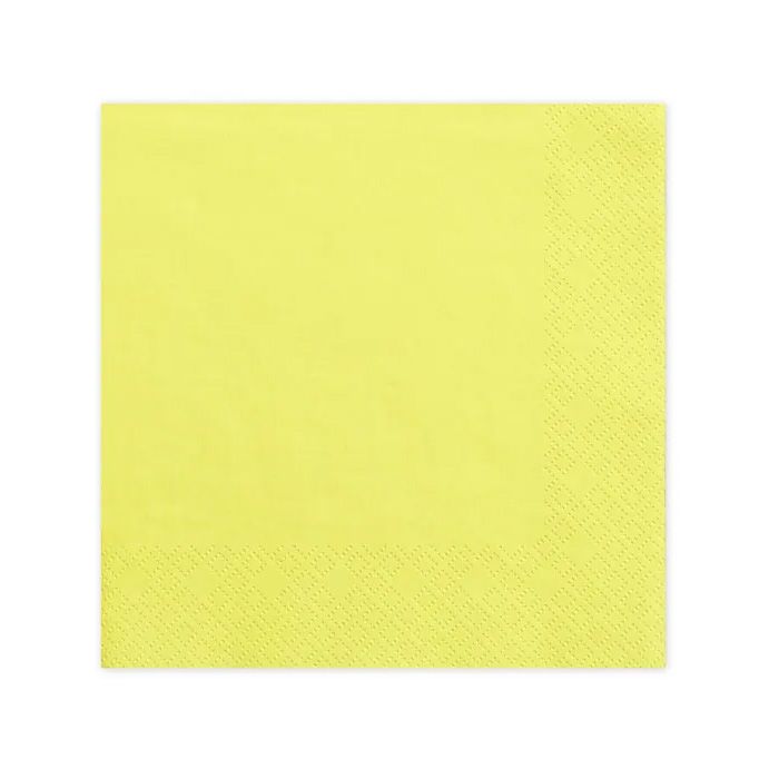 Gele servetten 20x - 33x33 cm