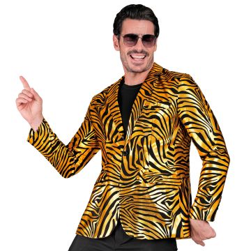 Gouden zebrajack met metallic look