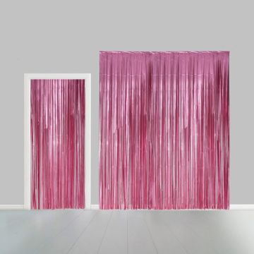 Roze Glittergordijn - 100 x 240 cm