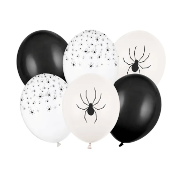 Halloween spin ballonnen 6x - 30 cm