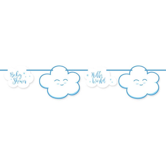 Babyshower Guirlande Blauw - 4 m