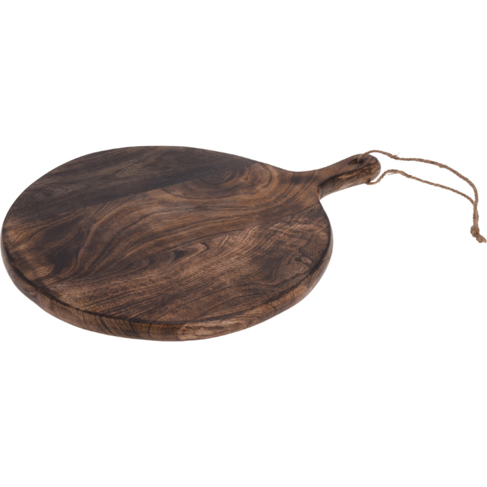 Ronde serveerplank in mangohout 50x40x2 cm