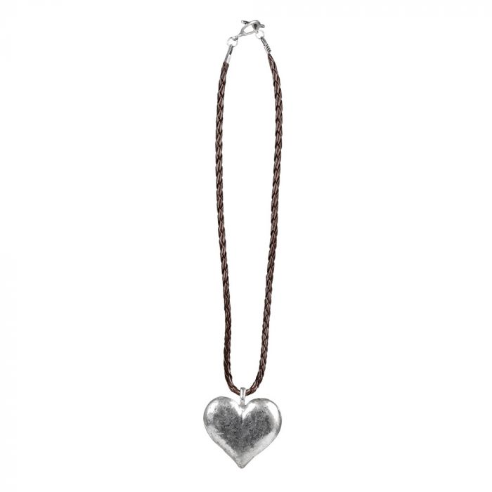 Oktoberfest Hart halsketting zilver