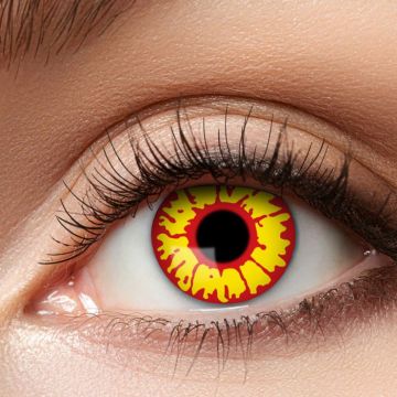 Contactlenzen geel en rood