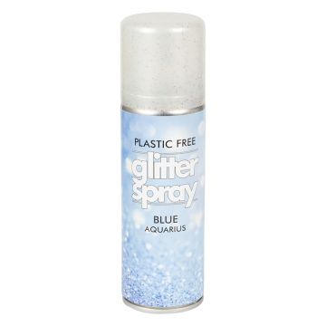 Glitterspray voor lichaam en haar 125 ml blauw 