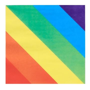 Servetten met regenboogkleuren pride - 20x