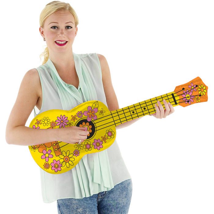 Opblaasbare Ukulele Geel - 80 cm