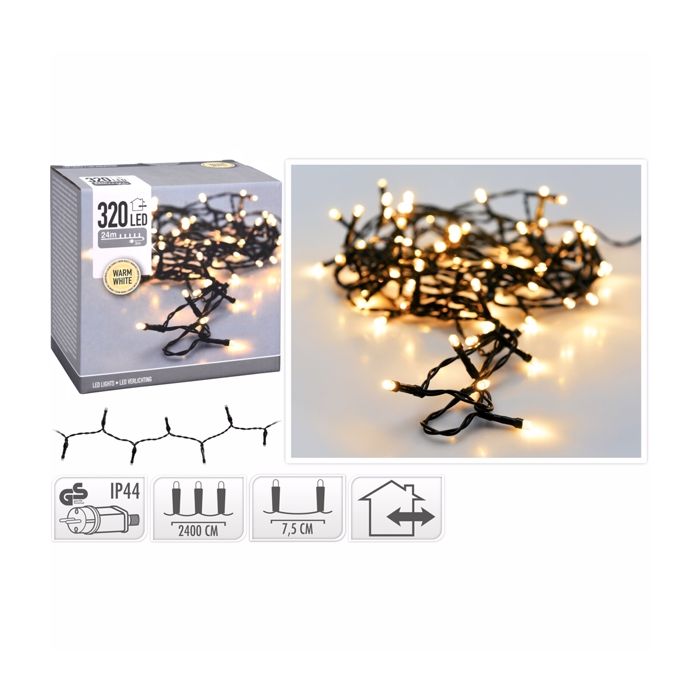 LED lichtsnoer 320 LED Warm wit met stekker - 24 m