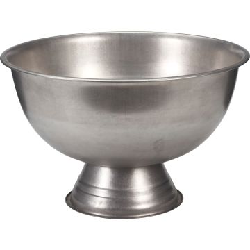 Stonewashed kom op voet in roestvrij staal Ø 39,5 cm