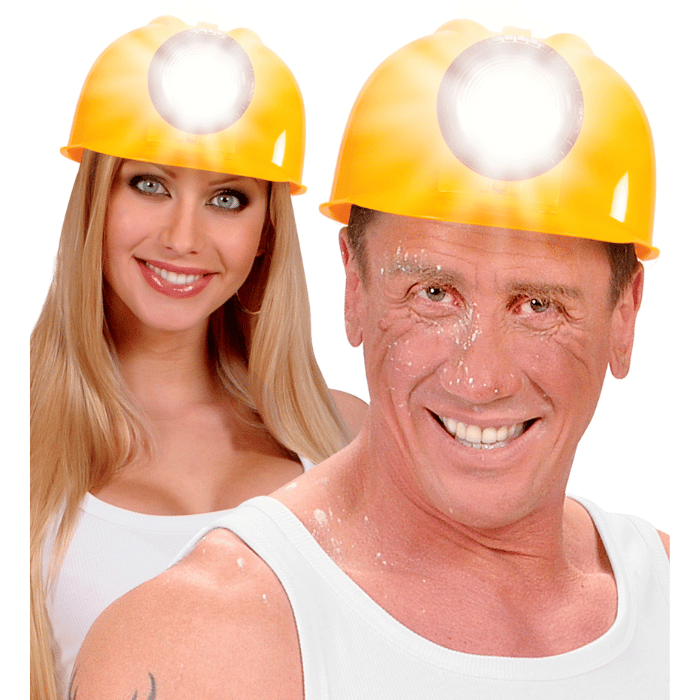 Veiligheidshelm met licht