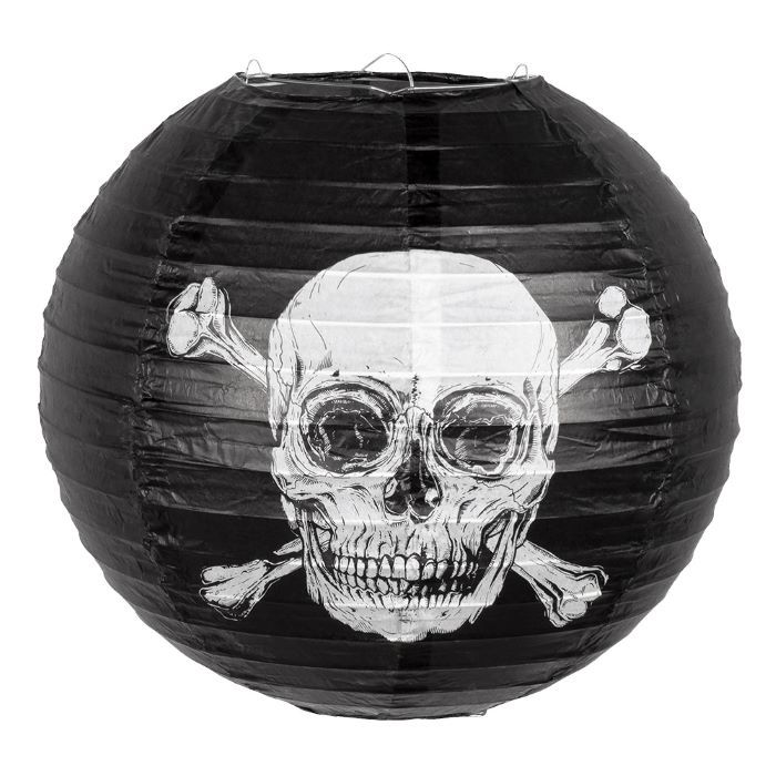 Papieren lantaarn met doodskop - Ø 25 cm