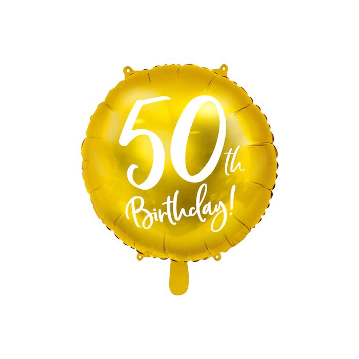 50-jarige verjaardagsballon Goud - 45 cm