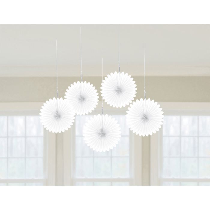 Witte Rozetten 5x - 15,2 cm