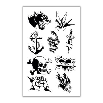 Klassieke zeeman tatoeages tijdelijk 9x 