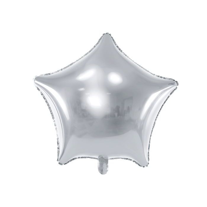 Metalen zilveren sterfolieballon - 48 cm