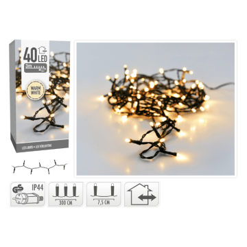 LED lichtslinger 40 LED Warm wit met stekker - 3 m