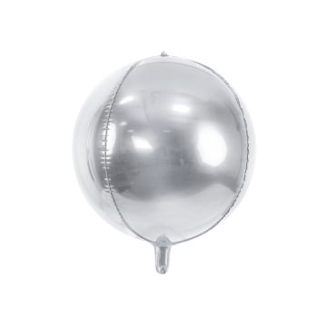 Metallische zilveren folieballon - Ø40 cm