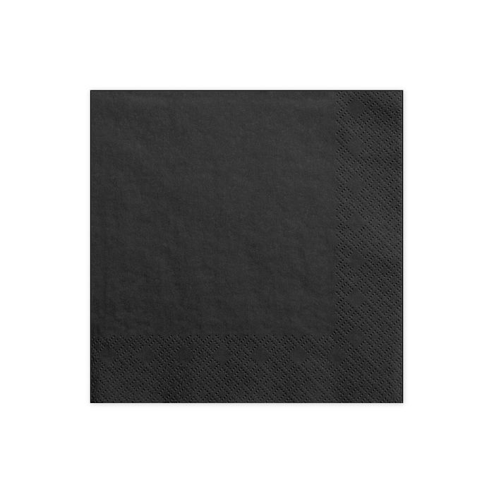 Zwarte 3-Lags Servetten 20x - 33 x 33 cm