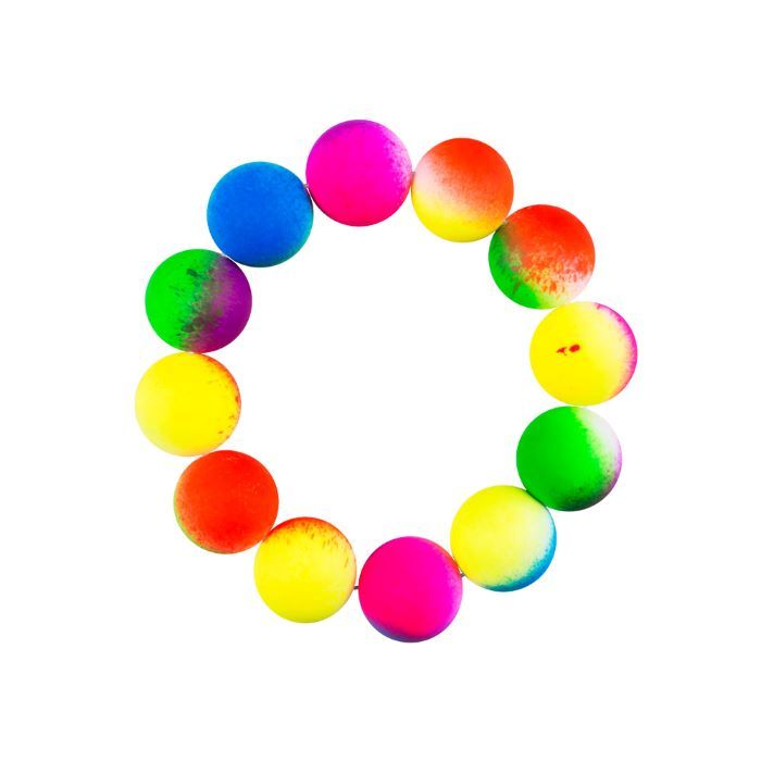 Regenboogkleurig 80's armband met kralen