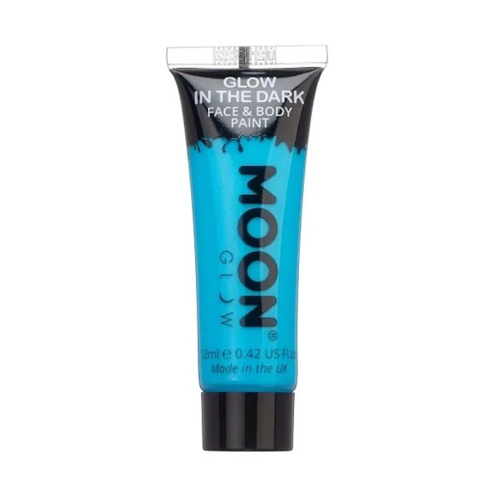 Glow-in-the-dark Gezicht En Lichaamsverf Blauw 12 ml Moon Creations