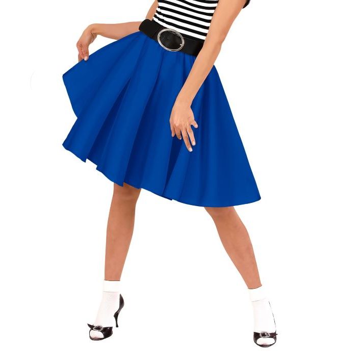 Blauwe rock'n'roll rok - One size