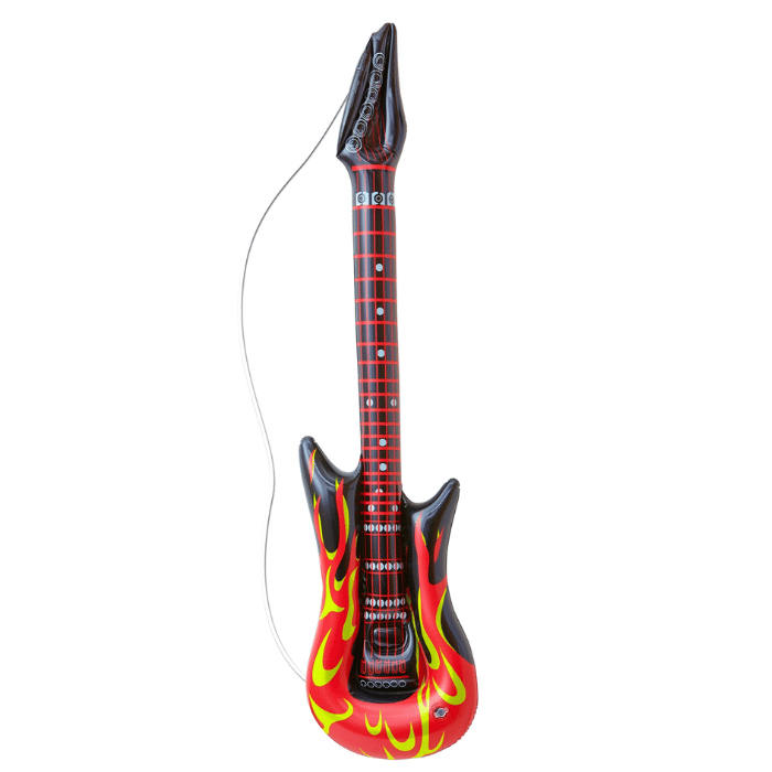 Opblaasbare vlam rockgitaar - 95 cm