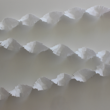 Franje Witte Crepe Streamer - 24 meter