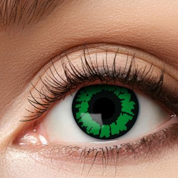 Kontaktlenzen groene reptiel - eenmalig gebruik