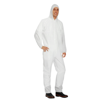 Witte beschermingsoutfit