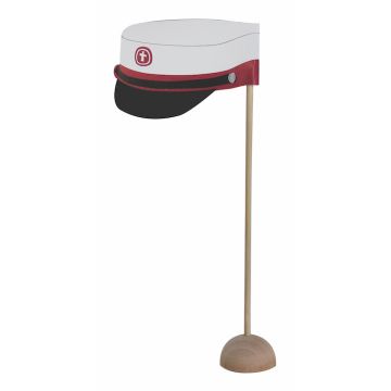 Rode Studentenhoed tafelvlag 6x - 5,5 x 6 cm