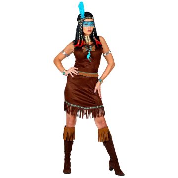 Indianenkostuum met jurk en hoofdband