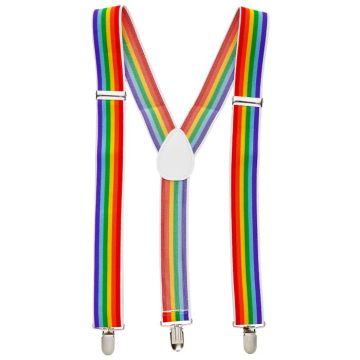 Regenboogkleurige bretels