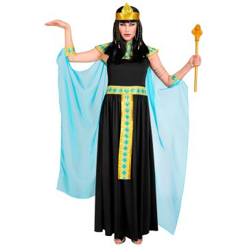 Cleopatra kostuum in het zwart voor dames