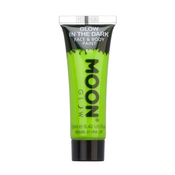 Glow in the dark Gezichts- en Lichaamsverf Groen 12 ml Moon Creations