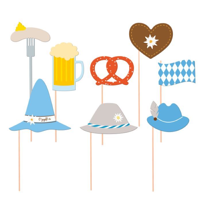Photo Booth accessoires Oktoberfest 10x
