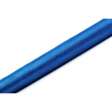 Organza Tafelloper Blauw - 9 Meter