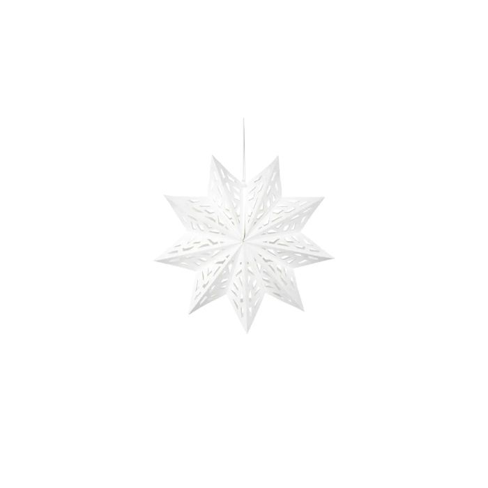Kerstster papier hangend wit 50 cm